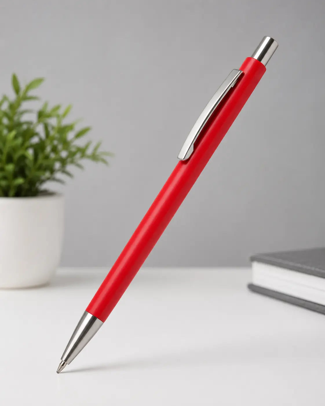 Plastic Chrome Finish Ballpoint Pen