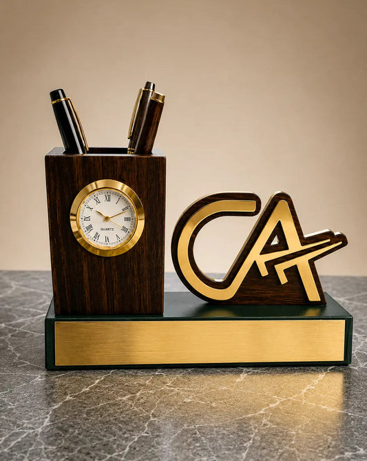 CA Personalized Pen Stand with Name & Clock
