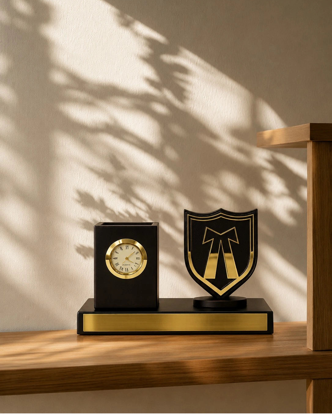 Customized Advocate Desk Organizer Gift Clock
