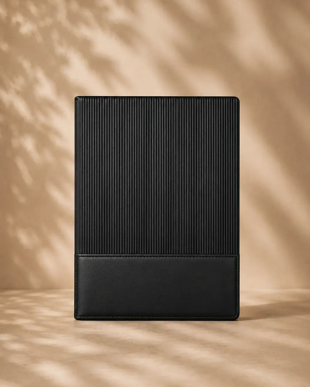 Premium Ribbed Black Executive Notepad