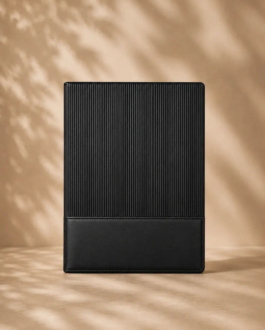 Premium Ribbed Black Executive Notepad